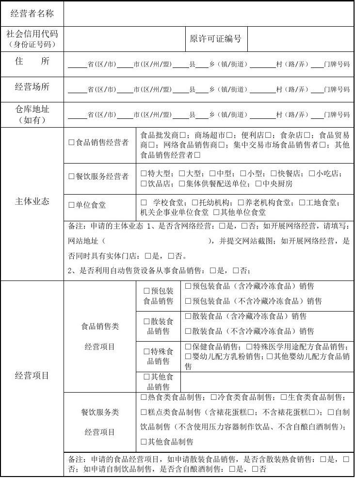 食品經(jīng)營(yíng)許可證換證申請(qǐng)書(shū)撰寫(xiě)指南與范例